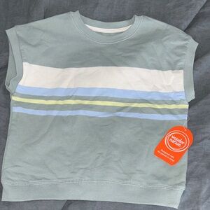 5T-Wonder Nation Mint Green Tee with Stripes